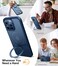Torras UPRO Ostand Matte Series Ultra Magnetic for iPhone 15 Pro Case with  with Sturdy Stand, 12FT Military-Grade Shockproof &amp; Compatible with MagSafe Sleek Unbreakable Kickstand Case,Navy Blue