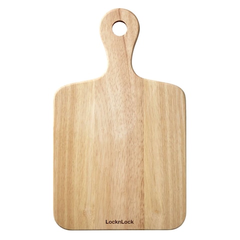 Lock &amp; Lock Wood Ping Pong Cutting Board With Handle Brown 35x2x12cm