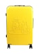 Biggdesign Lightweight Cats Design Carry On Luggage With Spinner Wheel And Lock System Yellow 24-Inch