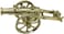 Handmade Pure Brass Cannon Tope Collectible Vehicle Gold 18x7.5cm