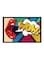 Spoil Your Wall Wow Pop Art Wall Poster With Frame Red/Yellow/Blue 55x40cm