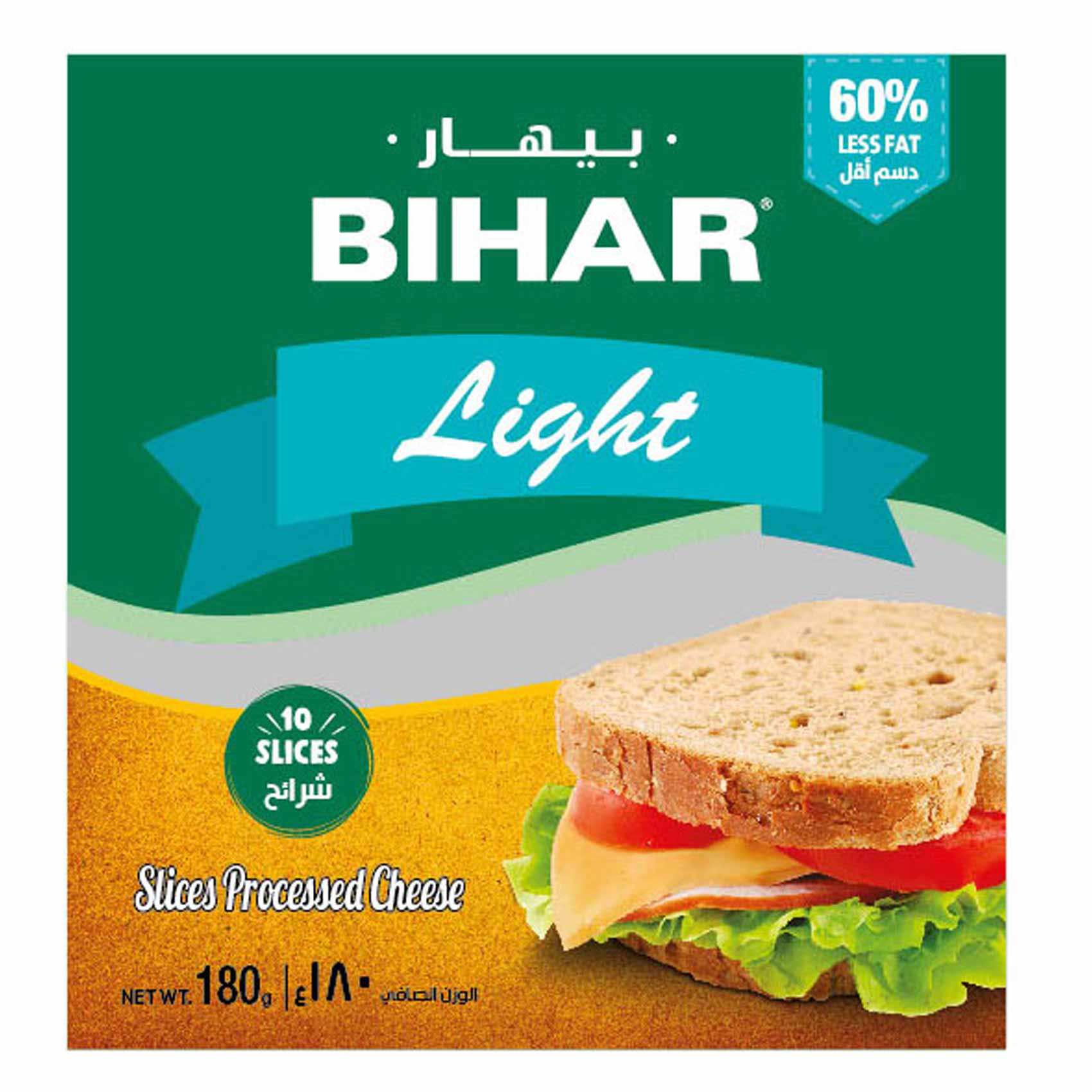 Bihar Light Processed Slices Cheese 180g