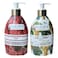 Alchimia Milano Natural Antibacterial Liquid Soap Rose 300ml With Natural Antibacterial Liquid Soap Grapes And Bilberry Multicolour 300ml