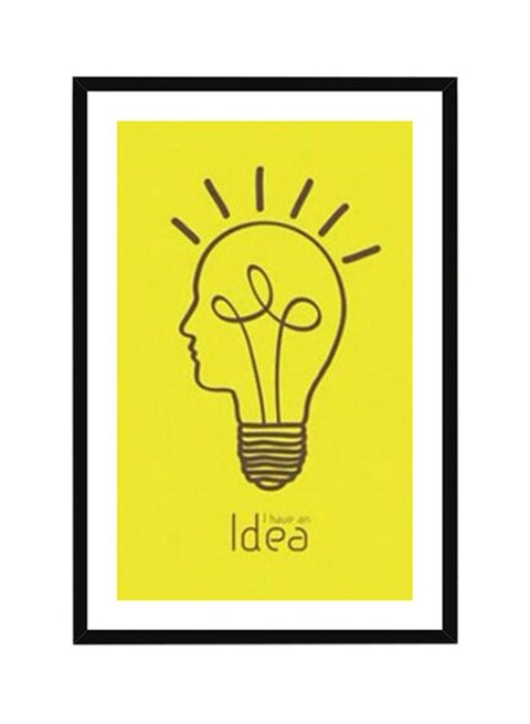 Spoil Your Wall Quotes Poster With Frame Yellow/White/Black 30x40cm