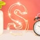 Golden Letter S Glowing with LED Lights 25cm