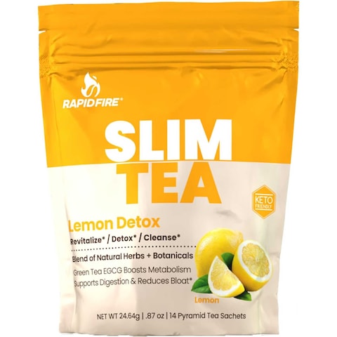 Rapidfire Slimtea 14-Day Herbal Teatox, Blend Of 14 Natural Herbs And Botanicals For Weight Loss Servings