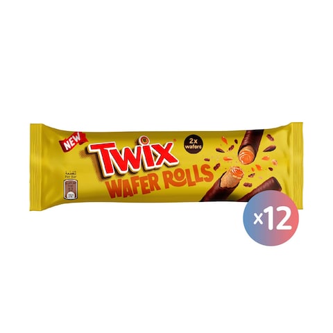 Twix Caramel Wafer Rolls - 22.5 gram - 12 Pieces