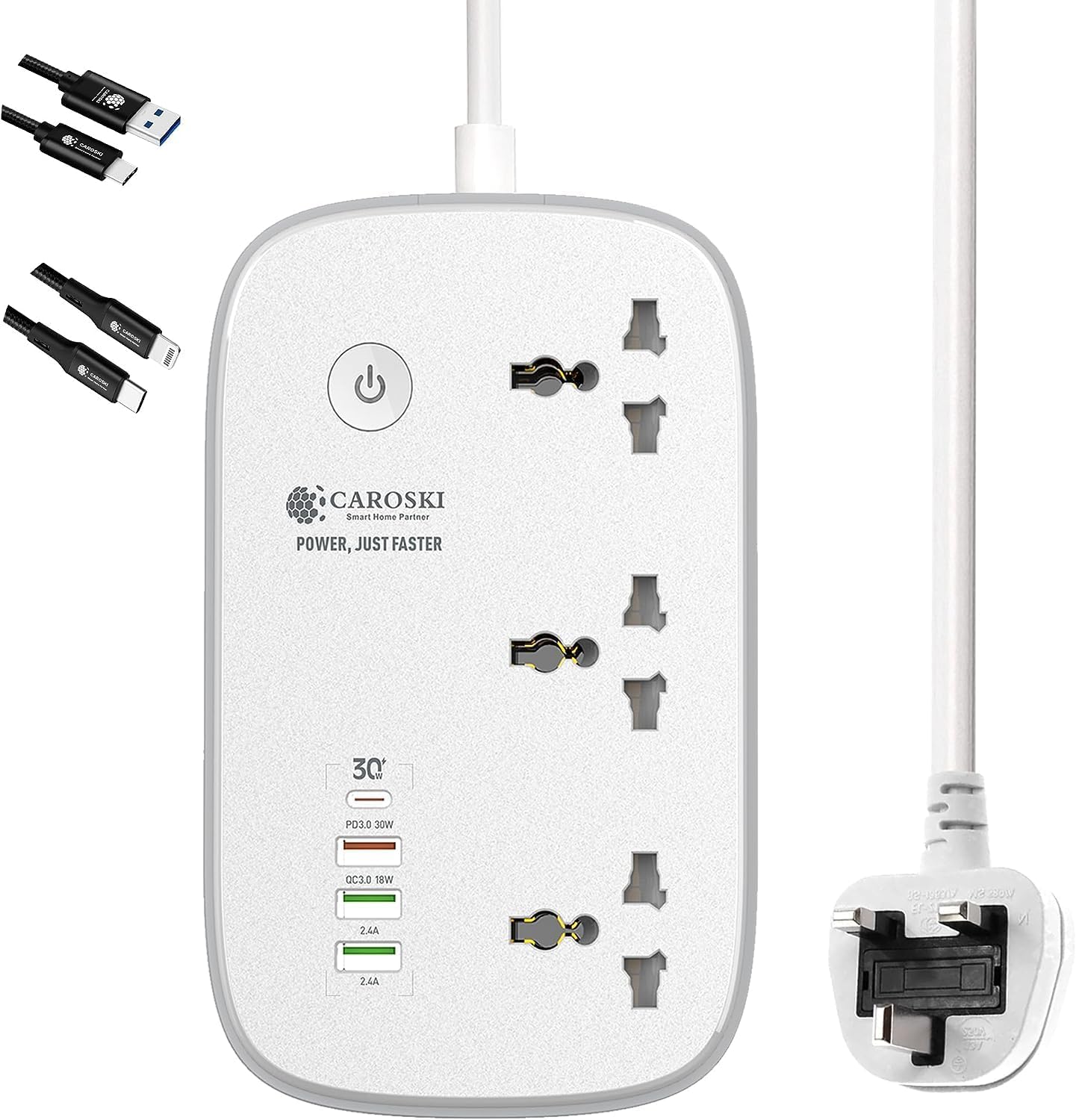 Buy Smart Power Extension Cord Surge Protector Socket Multi Plug with ...