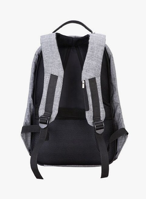 Generic Anti Theft Backpack With USB Charging Port Grey/Black