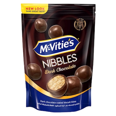 McVitie&#39;s Nibbles Digestive Dark Chocolate Biscuits 120g