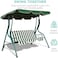 Yulan Outdoor Patio Swing Chair, Adjustable Canopy Swing With Removable Cushion Weather Resistant Powder Coated Steel Frame For Patio, Garden, Poolside, Balcony, Backyard (3 Seater) Sw002-0367