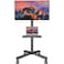 Mobile TV Cart TV Stand With Lockable Wheels for 32 to 70" Inch Plasma LCD LED Flat or Curved Screen TVs up to 100lbs - Height Adjustable (32-75 inch)