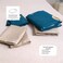 LUNA HOME King Size 6 Pieces set, Reversible Modern Aqua Blue with Beige color Bedding Set Without Filler.