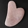 Carevas-Natural Rose Quartz Stone Guasha Facial Face Neck Body Gua Sha Board Massager
