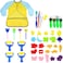Doreen Kids Early Learning Sponge Painting Brushes Kit, 42 Pieces Sponge Drawing Shapes Paint Craft Brushes for Toddlers Assorted Pattern, Including Children Waterproof Art Painting