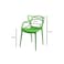 Jilphar Classical Fiber Plastic Molded Dining Chair JP1325B Pink