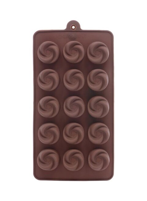 Liying Multipurpose Silicone Bake Mould Brown 8.5X4X1Inch