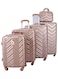 Star Line Star Line 5 Piece Luggage Trolley Bags Set Rose Gold