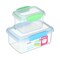 Sistema To Go Food Container - 1 Liter with Container 400ml - Clear