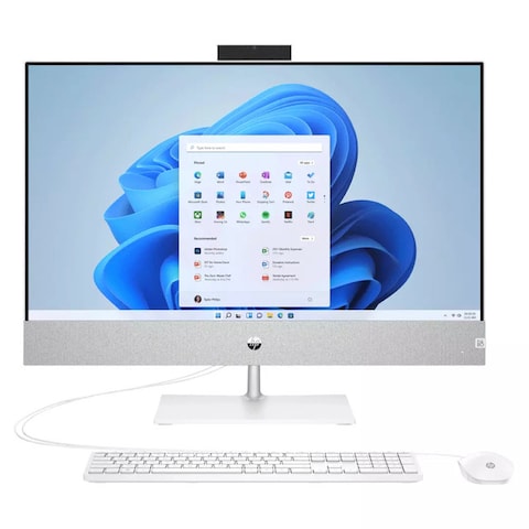 HP Pavilion All-In-One 27-CA1055T, DHG0IE, 12th Gen, i7-12700T, 16GB RAM, 2TB HDD, 512GB SSD, Nvidia Geforce Rtx 3050 4GB, 27&quot;, Touch Screen, FHD, Win 11 Home, With Keyboard And Mouse, White