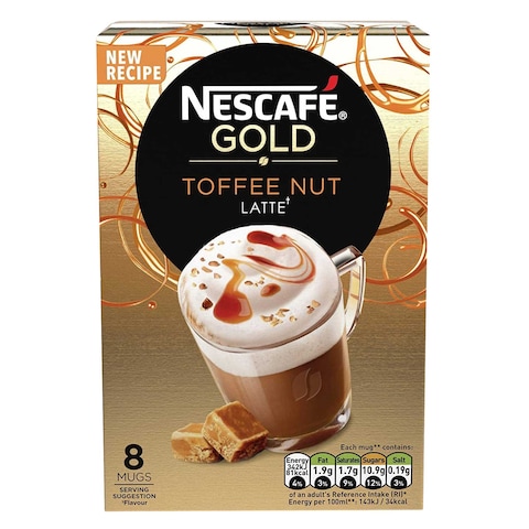 Nescafe Gold Toffee Nut Latte Coffee 156g
