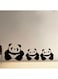 Spoil Your Wall 3 Pandas Wall Sticker Black 90x30cm