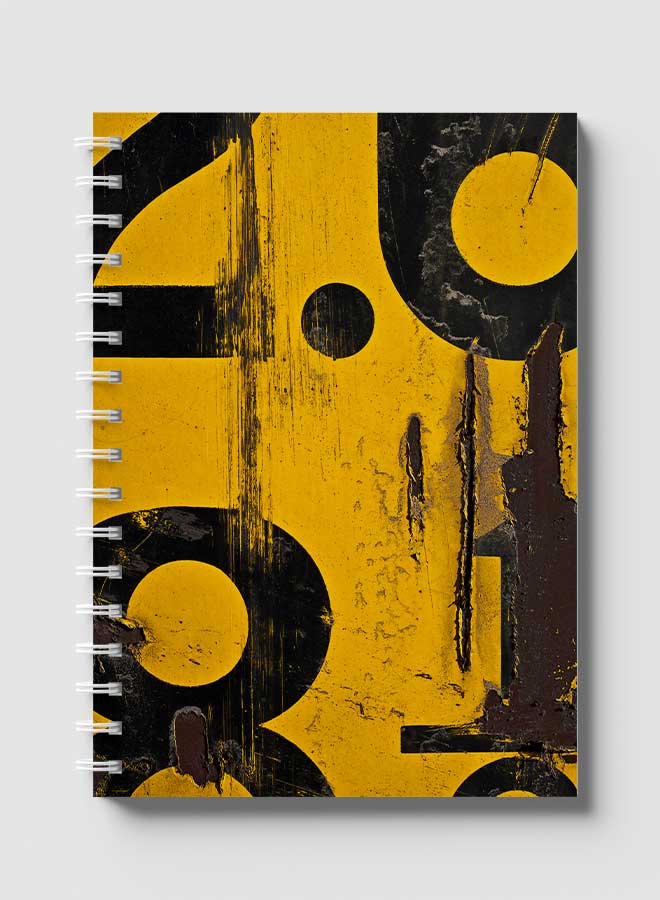 Lowha Spiral Notebook With 60 Sheets And Hard Paper Covers With Aesthetic Number Design, For Jotting Notes And Reminders, For Work, University, School