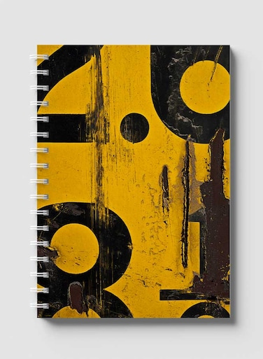 Lowha Spiral Notebook With 60 Sheets And Hard Paper Covers With Aesthetic Number Design, For Jotting Notes And Reminders, For Work, University, School