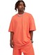 Mei Stylish Men's Casual Breathable Loose Shoulder Oversize Crew Neck T-shirt, L Size, Orange