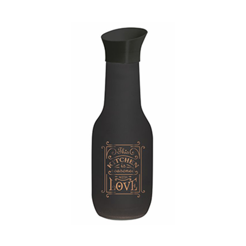 Herevin Glass Bottle Black 1L