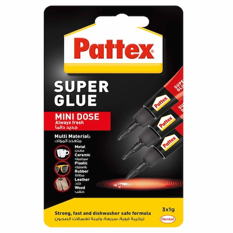 Pattex Liquid Super Glue Clear 1g Pack of 3