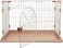 Cat cage, Durable &amp; strong quality cage, Indoor pet cage with Spring door lock, Easy to assemble, Suitable for multiple cats, Portable and fordable cage (Color: pink)