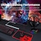 Redragon K552-BB Gaming Keyboard and Mouse, Large Mouse Pad, PC Gaming Headset with Microphone Combo 87 Key Mechanical Keyboard with Blue Switches for Windows PC Games-Keyboard Mouse Pad Head