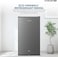 Krome 120L Single Door Refrigerator, Energy Class E/F, Ideal For Small Spaces, Reversible Door, Mini Fridge Suitable For Kitchen, Bedroom, Office &amp; Bar, Inox Silver, KR-RDC120H