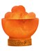 Geohoney Himalayan Salt Fire Bowl Lamp With Heart Crystals