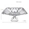AlHoora 30x30xH15cm Crystal Clear Fruit &amp; Serving Bowl Stand with Geometric Design