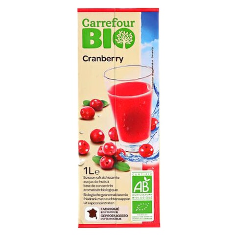 Carrefour Bio Organic Cranberry Juice 1L