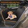 Pet Dog Cat Car Back Seat Cover Cushion Mat Protector, Waterproof Scratchproof Nonslip Folding Hammock for Pet, Against Dirt and Pet Fur Seat Covers, 54x58in/137x147cm (Black+Orange)
