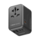 Momax Travel Socket 1-World Power Adapter Charger GaN PD 5 Ports 65W UA8D - Black