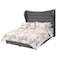 In House Lisbon Velvet Bed Frame - King - 200x180 cm - Gray