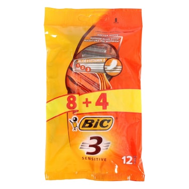 بيك 3 شفرات رجالية 8+4 قطع