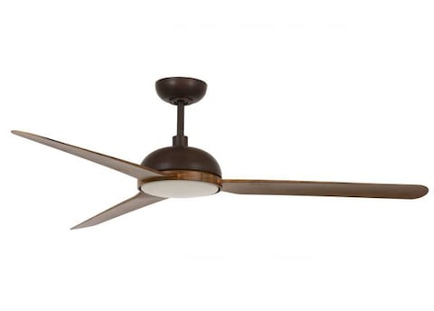 UNIONE &Oslash;142cm ceiling fan rubbed bronze/koa light integrated and remote control included