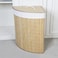 Orchid Bamboo Laundry Basket Bathroom &amp; Bedroom Laundry Bin, Removable Lining Laundry Hamper, with 100% Natural Bamboo Laundry Basket (Corner Bamboo Basket)