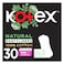 Kotex Natural Panty Liners, 100% Cotton, Normal Size, 30 Daily Panty Liners