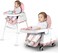Baby Feeding High Chair Seat, Toddler Booster Furniture Detachable Double Tray Non-Slip Feet 3 Modes with Free Height Adjustment And Leather Seat Surface for Easy Cleaning-Pink,900