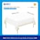 Plastic Dot Tablecloth for Rectangle Table 54" x 72" Disposable Table Cover for Bridal Shower Wedding Birthday Party Decorations (White Gold)