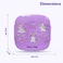 Nova Kids Square 1000ml Bento Lunch Box - Unicorn Purple