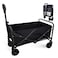 HEXAR&reg; Collapsible Folding Outdoor Multi-Functional Utility Wagon, Beach Cart Large Capacity, Garden Cart with Adjustable Handle Folding Wagon Outdoor Camping with Storage Basket (COMPACT BLACK)