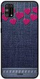 Theodor - Samsung Galaxy M31 Case Cover Blue Jeans With Heart Flexible Silicone Cover