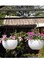 vsell24&nbsp;6Pc Round Hanging Flower Pot With Drainage Hole For Indoor Outdoor Balcony Garden Pots White 25X16Cm